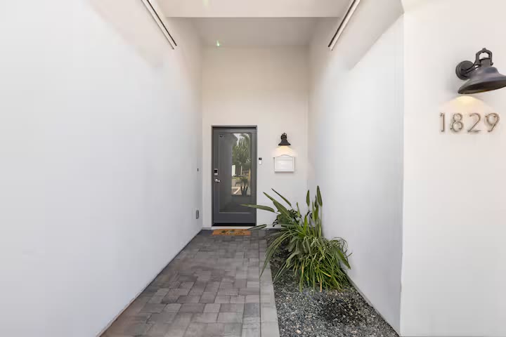 Stylish & Perfect for Families - Front Entry Stylish & Perfect for Families front entry at a direct-booking vacation rental in Phoenix, Arizona