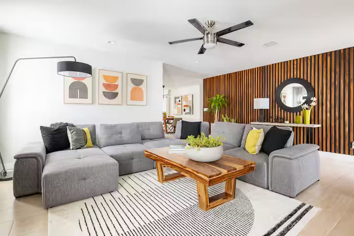 Stylish & Perfect for Families - Living Room Sofa Stylish & Perfect for Families living room sofa at a direct-booking vacation rental in Phoenix, Arizona