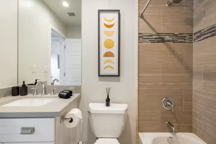 Stylish & Perfect for Families - Bathroom Vanity Stylish & Perfect for Families bathroom vanity at a direct-booking vacation rental in Phoenix, Arizona