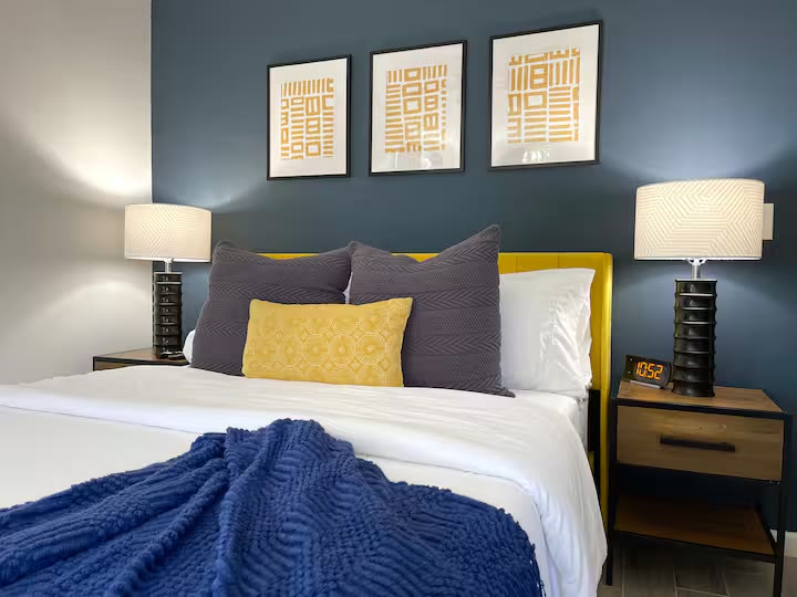 Detached Studio Guesthouse - Bedside Details Detached Studio Guesthouse bedside details at a direct-booking vacation rental in Phoenix, Arizona