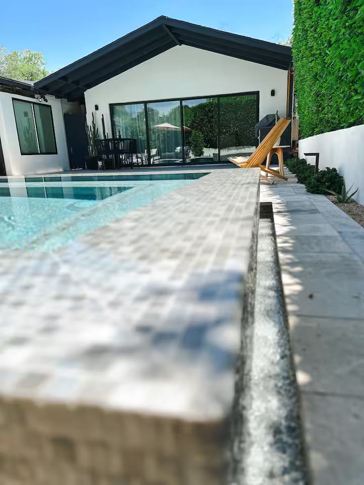 Palm Haven Pool House pool water at a direct-booking vacation rental in Phoenix, Arizona